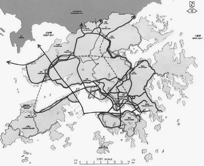20 Urban Systems Figure 19 Strategy Highway Network under the 1996 Territorial Development Strategy Review.