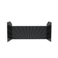 Black reflective glass (45i) Black corduroy panel kit
