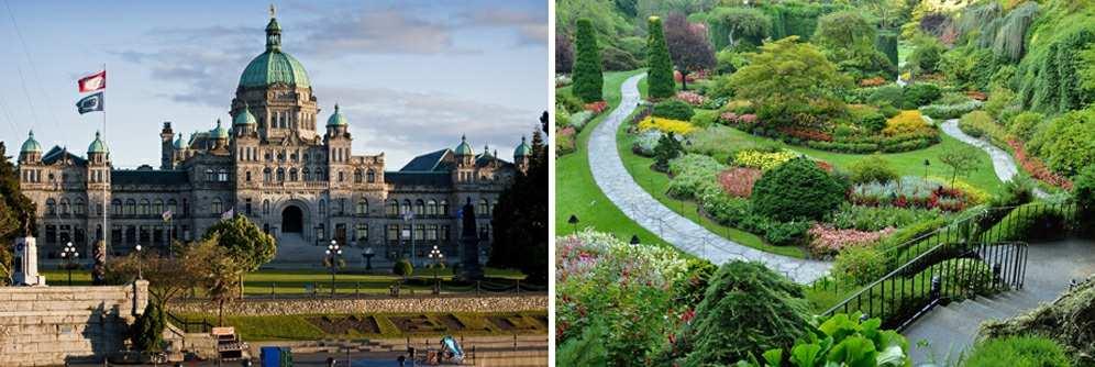 Optional Extension: DAYS 7-9 IN VICTORIA Enjoy two nights in delightful Victoria the lush capital of British Columbia.