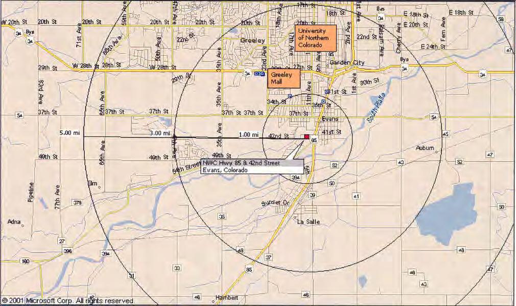 NWC Hwy 85 & 42 nd Street Evans, Colorado 13.9 Acre Site Build to Suit Gas / Convenience Store Sites from $250,000.74 to 7.