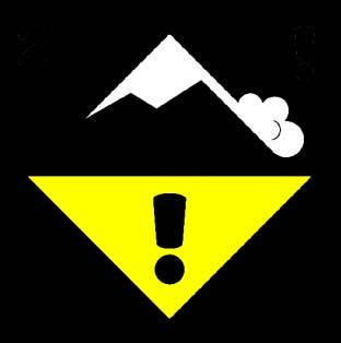 10 REFERENCES Figure 6. Danger level 2 - moderate. The exclamation point in the top right hand corner is used for avalanche danger intermediate scenario 2+ of the BM.