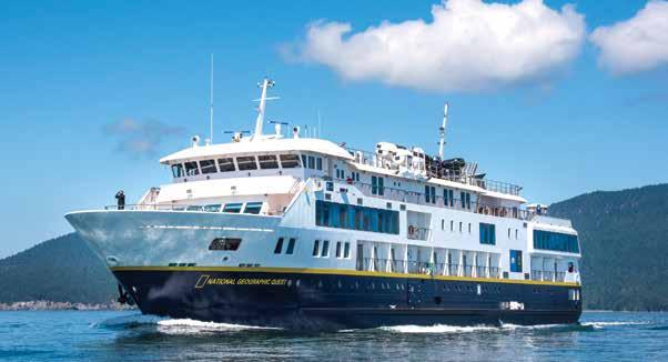 NEW SHIP NATIONAL GEOGRAPHIC QUEST CAPACITY: 100 guests in 50 cabins. REGISTRY: United States. OVERALL LENGTH: 238 feet.