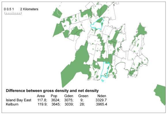 Wellington Region gross and net density Difference between Gross density and net density The large difference between gross density and net density reflects local hilly topographic condition is one