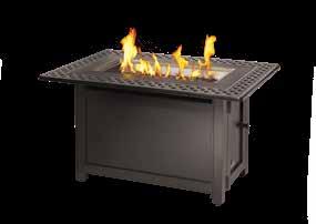 Safe and fuel efficient, the Victorian Rectangular Patioflame Table features a Thermocouple valve that cuts the gas when flame