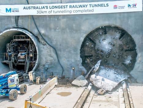 At the time, they were the longest railway tunnels in Australia and were delivered by four mega tunnel boring machines.