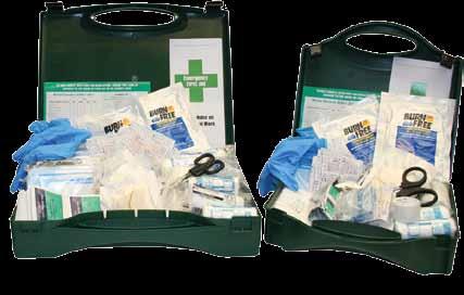 first aid kits The clearest and simplest way for employees to ensure adequate workplace first aid provisions and meet obligations Green box with white cross and clear First