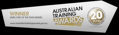 Awards - Australian Employer of the Year 2013 Victorian