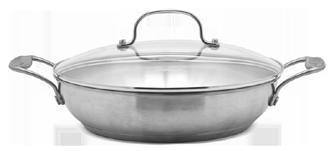 #TC-EVD28B_Ø11 Satin finished Saucepan with Glass Cover