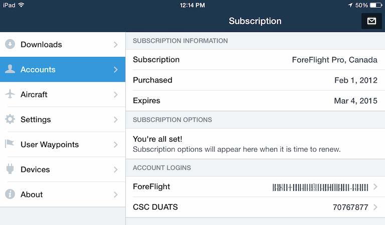 When your CSC DUATS account is not provided and you select the FAA/Domestic flight plan option, ForeFlight Mobile will automatically use the ForeFlight