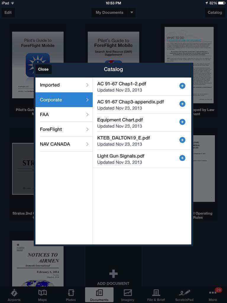 Other Binder selected Smart Binder After a document is removed from the /Apps/ForeFlight folder on Dropbox, it will also be automatically deleted