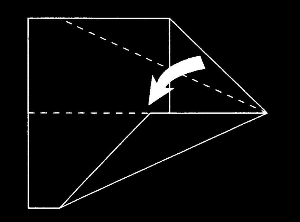 flat again. 1. 2. Fold the top two corners to the centerline. 2. 3.
