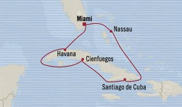 Shore US$400 CUBA IMPRESSIONS Miami to Miami 10 days 1 Feb & 8 Mar 2020 SIRENA Overights - Havaa, Ciefuegos S* &