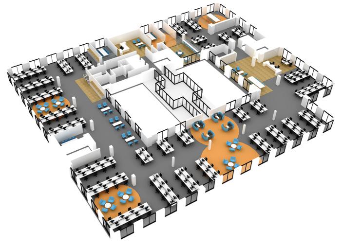 LET Third Floor LET TO AON BENFIELD LTD First Floor example space plan Second Floor The bright, refurbished and flexible office space can be tailored around your business needs.