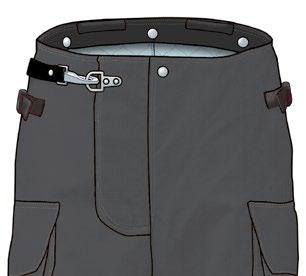 Together with the extended back on the jacket, you can maintain generous overlap even with these lower-rise pants.