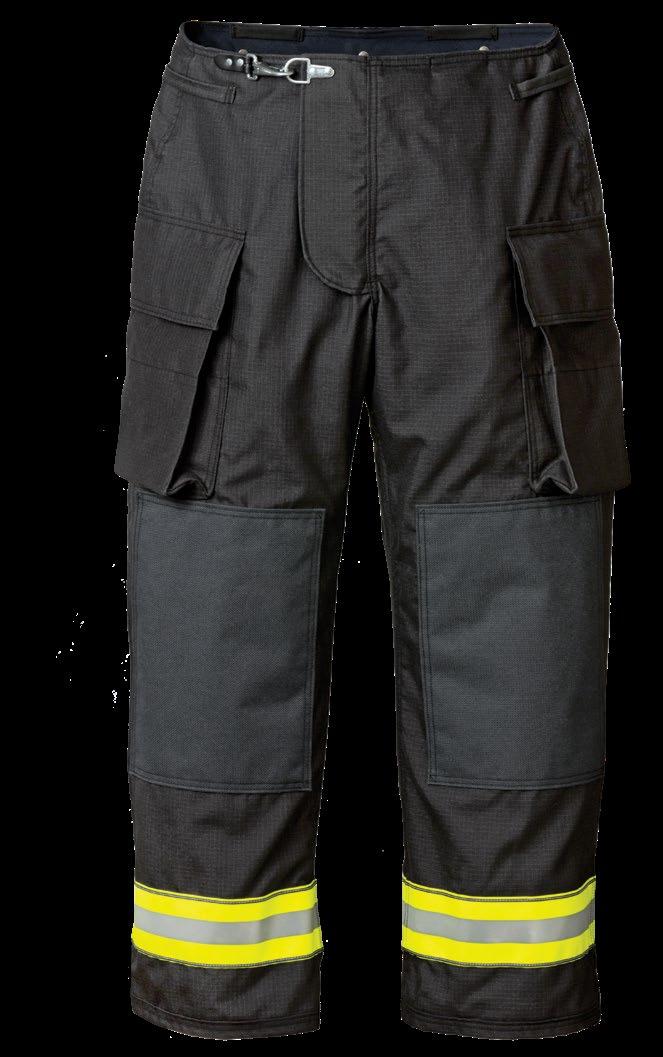 TAKE-UP STRAPS made from outer shell fabric with postman slide buckle. DRAGONHIDE REINFORCEMENTS on knees and cuffs. SILIZONE KNEE PADDING on liner.