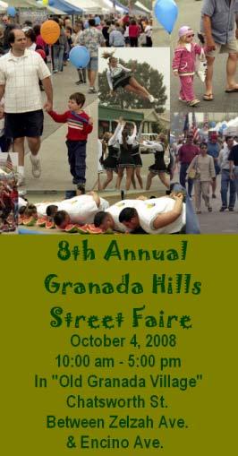 Page 6 of 9 Chatsworth Encino Granada Hills North Valley Regional Save the Date for the Granada Hills Street Faire.