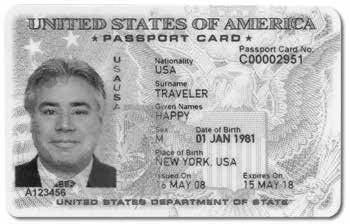 U.S. Passport Card The U.S. Department of State began producing the passport card in July 2008.