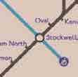 College Hospital Extract of London Underground showing principal connections. line) and Oval (Northern line) stations.