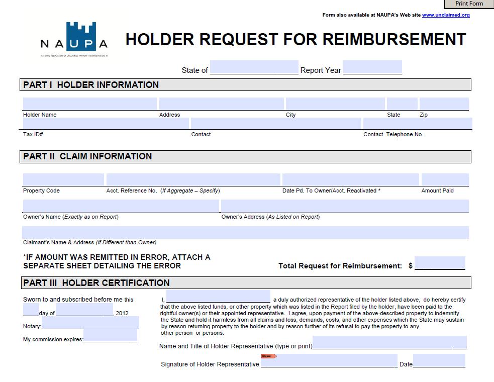 Filing the Reimbursement Claim Submit