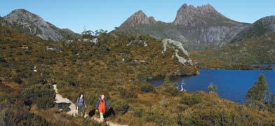 Nature, walks and wildlife Spectacular views of Dove Lake and Cradle Mountain A trio of Tasmanian devils Tasmania s spectacular landscapes, ancient forests, ocean beaches, ice-carved