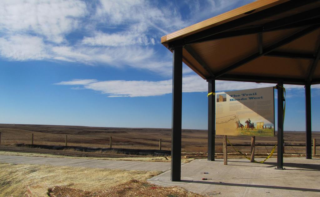 New kiosk: An informational kiosk showcasing the stunning views and history of the Western Vistas Historic Byway, located approximately 27 miles south of Oakley along the west side of U.S.