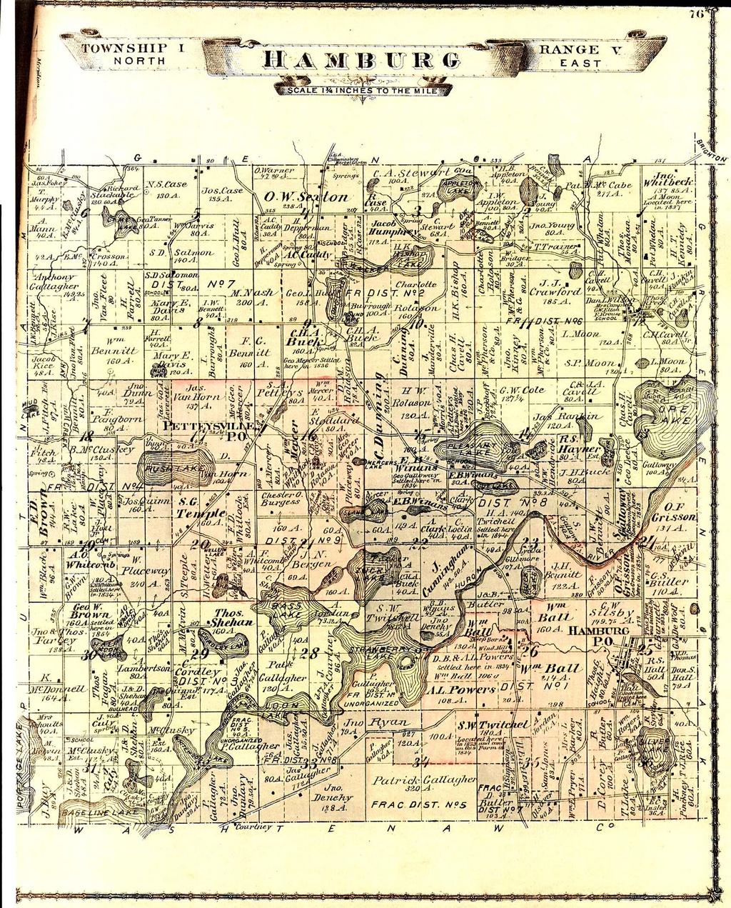 1875 Plat Map by the F.W.