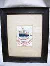 3" x 7" Condition: Excellent Estimate: $ 30 - $ 50 $ 15 Lot # 59 - Framed advertisement for "New York Central & Hudson Ri