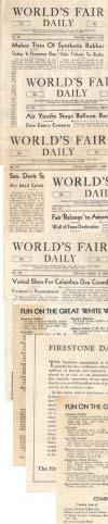 Lot # 241 - Lot of 7 Daily Newspapers of Fair Events. - Issue No. 85 of the "World's Fair Daily" published by Rogers-Kellogg-Stillson, Inc. on Saturday, August 3, 1940.