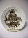 The mirror is in very good shape. Lot # 25 - Cream colored dessert plate with an image of the "Administration Building World's Fair Chicago" in the center in brown.