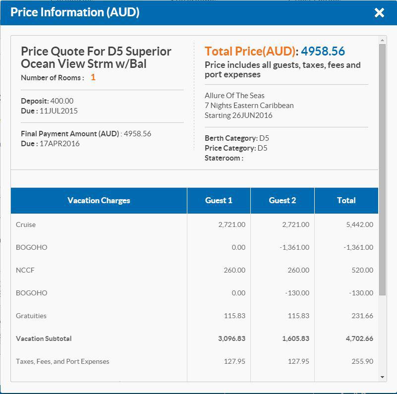 2 Quoting... 1. Once a category/multiple categories, have been selected, click on the Price Quote button (bottom of the Categories page) or the Total Price (top of the Categories page) (See Figure 2).
