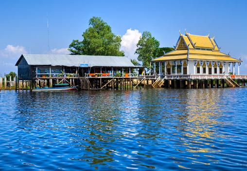This picturesque village, built on stilts 10m high, is home to about 6,000 people who earn their living mainly through fishing on the