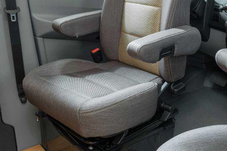 The floor echoes the smooth transition between the cab and the body of the vehicle.