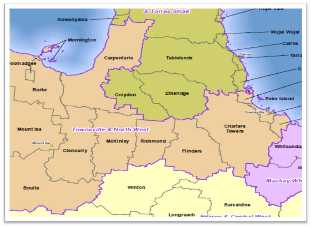 1 ANNEXURE ONE REGIONAL PROFILE Draft Regional Roadmap 2013 16 Appendix 1.1 SUMMARY OUR REGION The Townsville and North West Queensland Region is a large area encompassing 449,190.