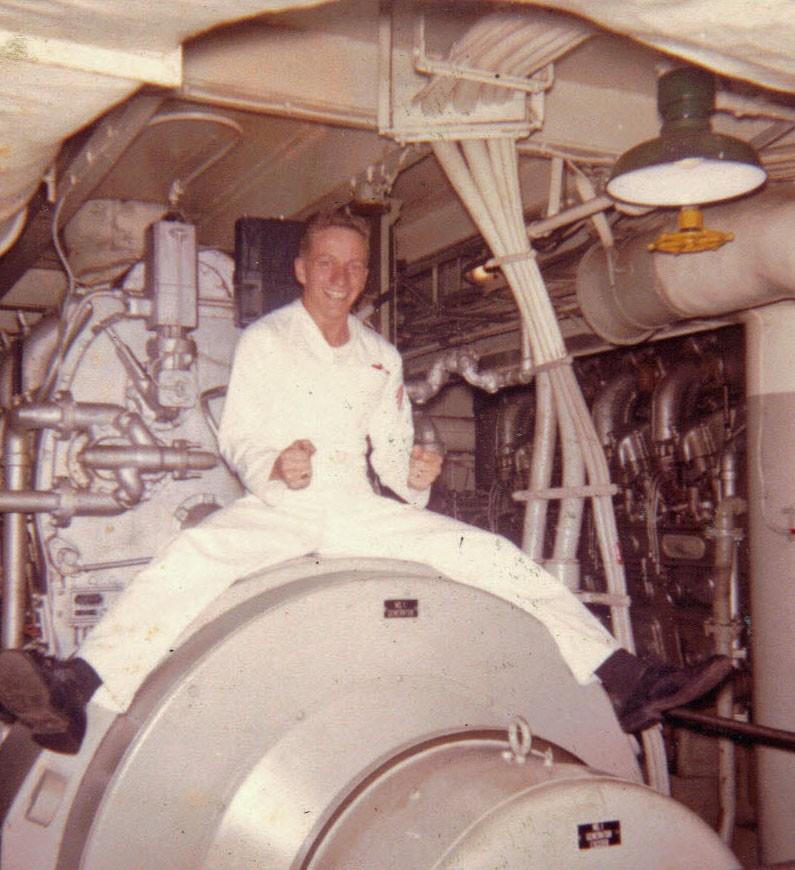 5 PHOTOS FROM THE CREW Here is a Old Photo of John Seidensticker hanging out in the Diesel Room Aboard the Everglades, John helped Sink the Old Emergency Diesel Generator to 50 Hertz so we could