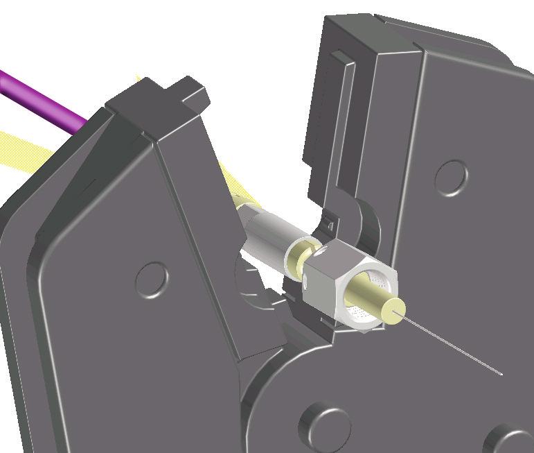If a connector is not crimped properly, there is potential that the glass optical fiber may move with respect to the connector when tension is