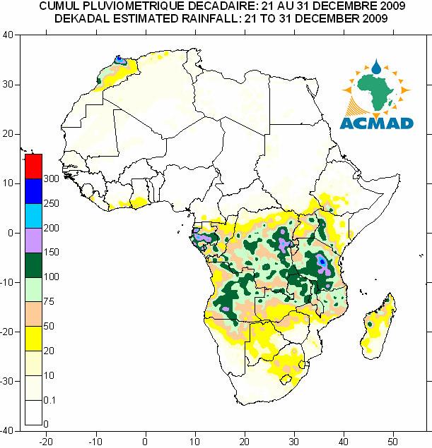 2. RAINFALL AND TEMPERATURE SITUATION Subsection 2.1 provides a summary on estimated rainfall amounts and distribution while subsection 2.