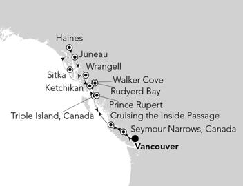 SEWARD to VANCOUVER Silver Muse - 10 Days 27 May - 06 June, 2019 Voyage 6911 VANCOUVER Roundtrip Silver Muse - 11 Days 06 June - 17 June, 2019 Voyage 6912 VANCOUVER Roundtrip Silver Muse - 10 Days 17