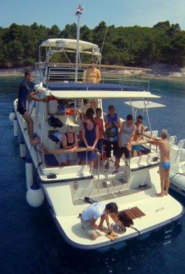 Our yacht Thanks to the mobility, comfort and cruising speed of up to 30Nm/h of our luxury motor yacht, all of Croatia s top Adriatic destinations are within easy reach of our base on Korcula island.
