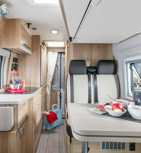 BOXSTAR 500 LIVING 4.99 m TOTAL LENGTH & INSIDE A FULLY-EQUIPPED CAMPER VAN BOXSTAR 500 CITY.