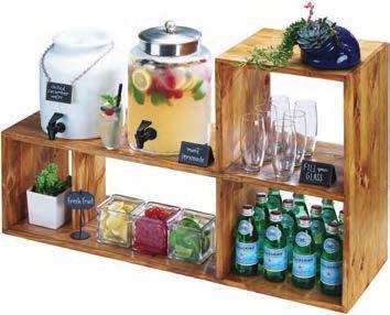 a Madera Slanted Display Case Includes 3 13 x 18 Clear Trays.