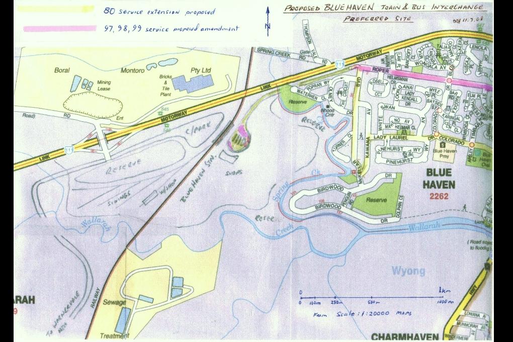 Appendix B Map of Blue Haven and proposed best site showing