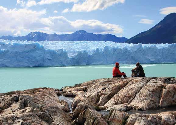 THE AMERICAS Watch firsthand as walls of ice calve from the Perito Moreno Glacier DAY 5: El Calafate Authentic Ranch Visit This morning, fly to El Calafate to experience Patagonian rural life.