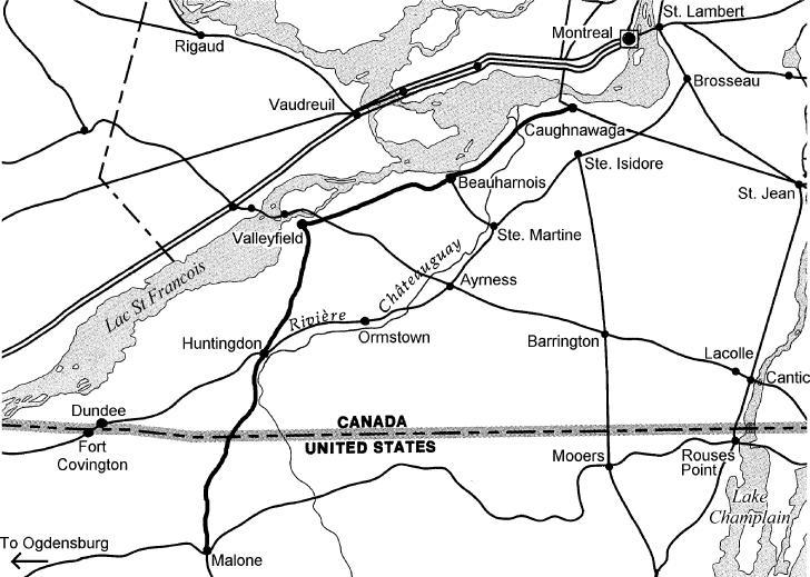 St. Lawrence & Adirondack Railway Completed between Malone, N.Y. and Valleyfield in 1896, the St.