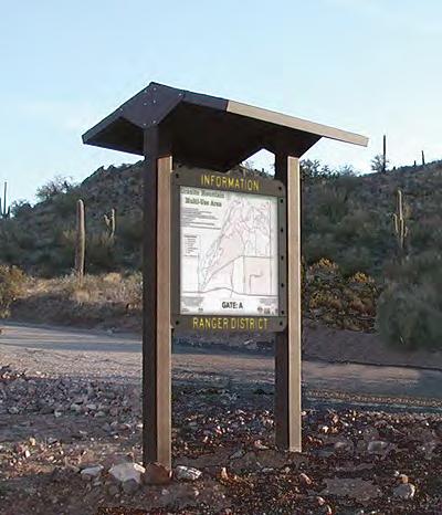 Information Kiosks Overview: he purpose of a kiosk is to provide the three primary user groups of the trailhead with information that is pertinent to that recreation group including OHV, Raft/River