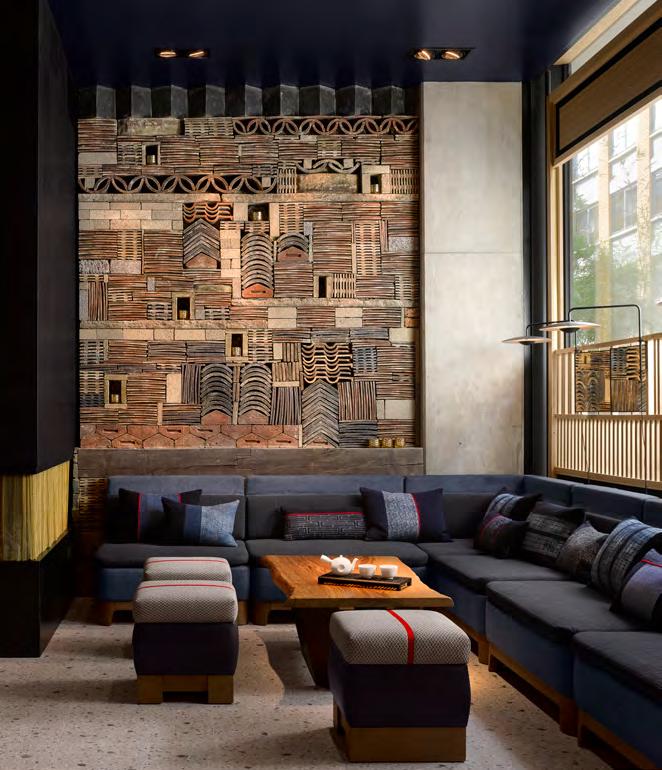 The Lobby Lounge & Bar is the perfect place to soak up the atmosphere of Nobu Hotel Shoreditch.