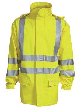 Flame Retardent Rainwear Visible Xtreme offers a range of professional work rainwear that is 100% wind- and waterproof.