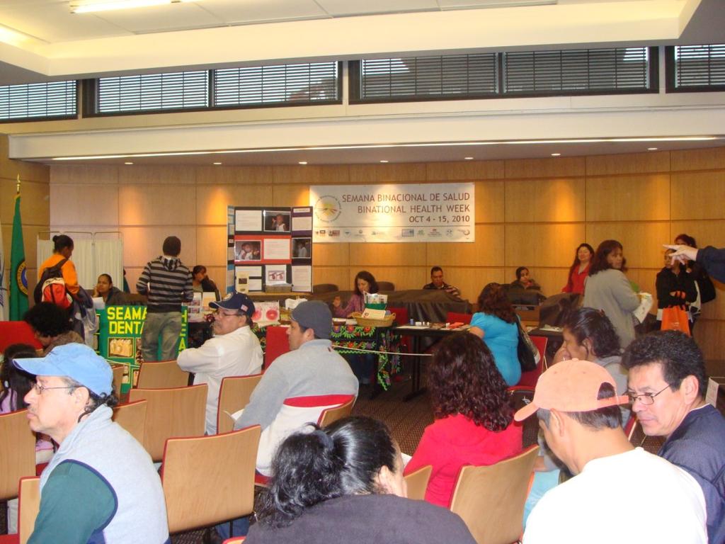 Consulado de México en Seattle The results obtained this year are the following: Health Fairs: 12 Other events: 26 Estimated number of participants: 4,976 (381 of them were registered at the