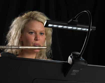 MUSIC STAND LIGHTS Classic styling or modern LED lighting for a clear view of your music. ORCHESTRA LIGHT 8" (203 mm) light head with 16.