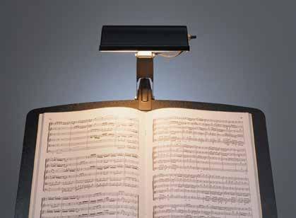 for attachment to stand Base can be used freestanding 237A033 Orchestra Music Stand Light ENCORE STAND LIGHT 6" (152 mm) long light head with six energy-efficient LEDs and two brightness levels