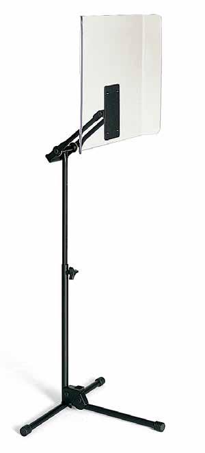 Height-adjustable Ideal for rehearsal and performance Great for storage and helps prevent damage due to frequent handling Assembly required 049E001 Tuba Tamer ACOUSTIC SHIELD Effectively redirects
